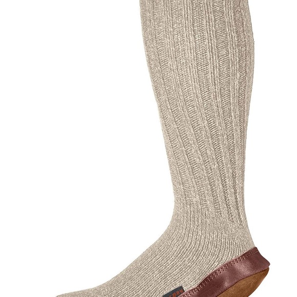 Acorn Comfort On Earth Gray Ragg Wool Leather Sole Slipper Socks 10.5-11.5 Men’s - Picture 1 of 9